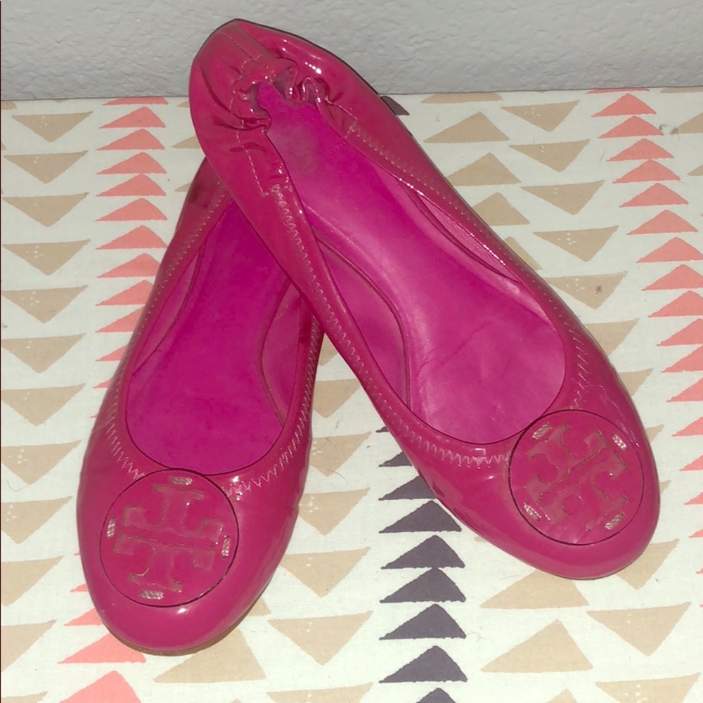 Tory Burch patent leather signature ballet flats